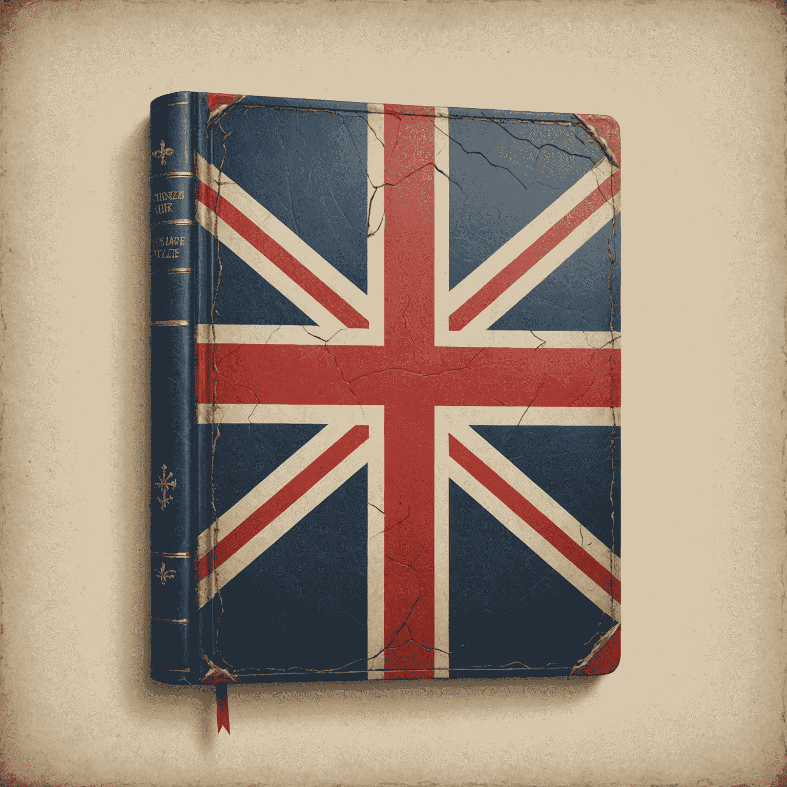multi-captularz_com Logo - Ein stilisiertes Buch mit einer englischen Flagge