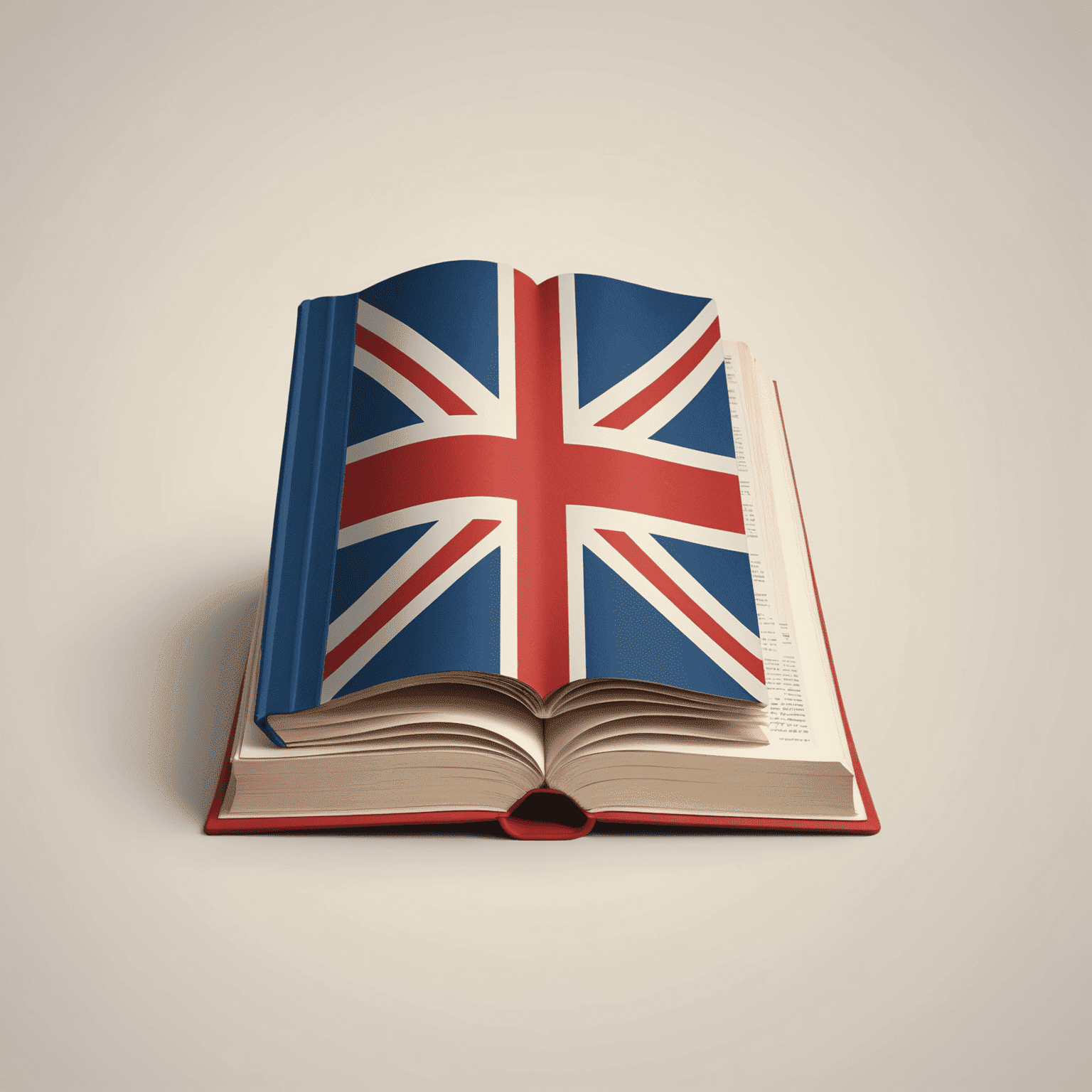 multi-captularz_com Logo - Ein stilisiertes Buch mit einer englischen Flagge